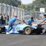 Indian Racing League: రేసింగ్ లీగ్‌లో వరుస ప్రమాదాలు.. మహిళా రేసర్‌ కు గాయాలు..