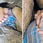 Rocks : వేటకు వెళ్లి.. బండరాళ్ల మధ్య ఇలా ఇరుక్కుపోయాడు..