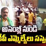TDP MLAs Suspended From AP Assembly :  అసెంబ్లీ నుండి టీడీపీ ఎమ్మెల్యేలు సస్పెండ్ 