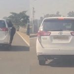Couple Moving Car Romance: పిచ్చికి పరాకాష్ట అంటే ఇదేనేమో! రన్నింగ్ కారు.. పైగా డోర్ భయట అమ్మాయితో రోమాన్స్