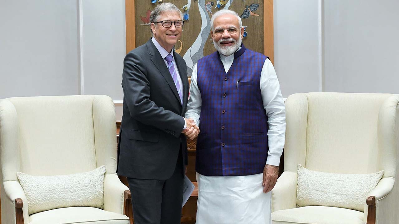  Prime Minister Modi with billgates