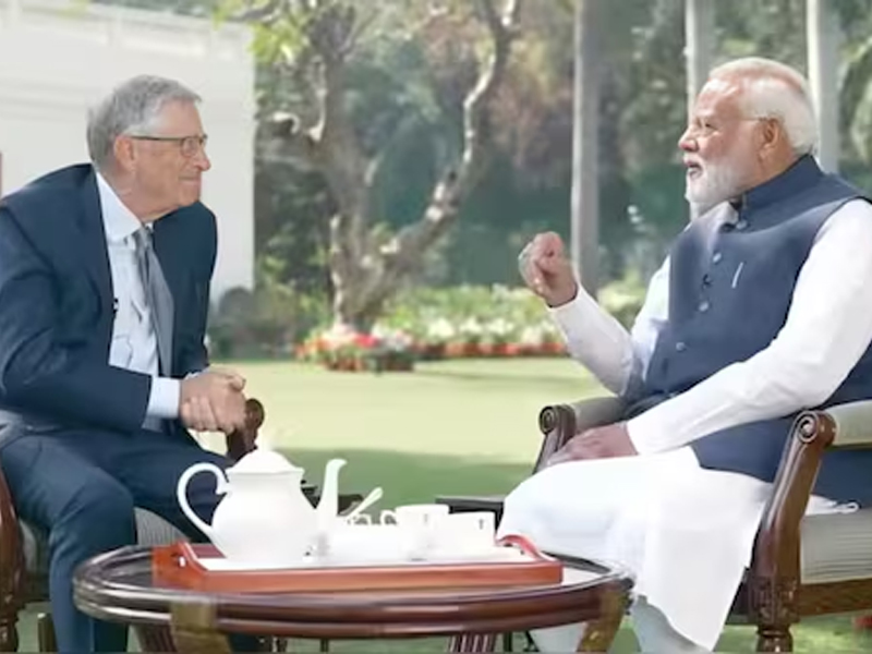 Prime Minister Modi: దేశమంతటా ఏఐ ఉండాలి.. బిల్ గేట్స్‌తో కలిసి టీ తాగుతూ ప్రధాని మోడీ కబుర్లు..