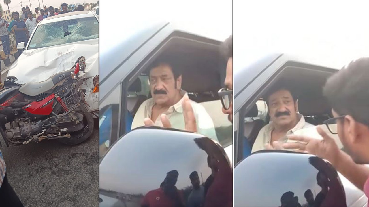 Tollywood actor Raghubabu car accident at nalgonda