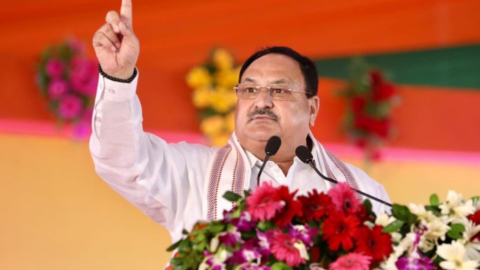JP Nadda comments on kcr for double bedroom houses at peddapalli public meeting