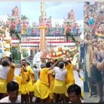 Perumal Statue Fell Down: అపచారం.. అపచారం.. గరుడ సేవలో అపశృతి.. వాలిపోయిన స్వామి విగ్రహం!