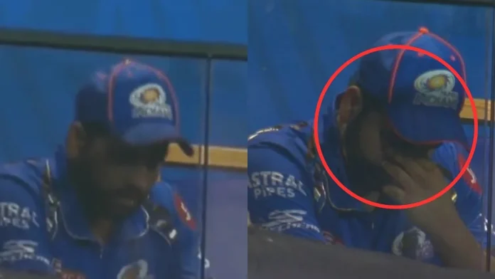 Rohit Sharma Crying Video during MI vs SRH Match in IPL 2024