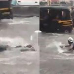 Viral Video: వీడెవడండి బాబూ.. రోడ్డుపై నిలిచిన నీటిలో ఈతకొడుతున్నాడు..