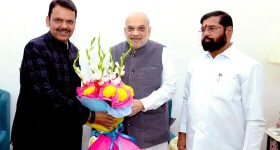Eknath Shinde meeting Amit Shah: సీఎం పీఠంపై వీడిన ఉత్కంఠ, అమిత్ షాతో చర్చలు సక్సెస్..  మౌనంగా షిండే