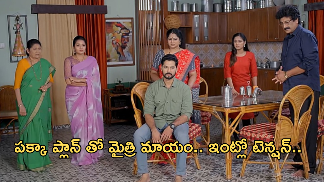 Satyabhama Today Episode : క్రిష్ పుట్టుకను కనిపెడతానని సత్య ఛాలెంజ్.. మైత్రి మిస్ అవ్వడంతో టెన్షన్ పడుతున్న హర్ష, నందిని..