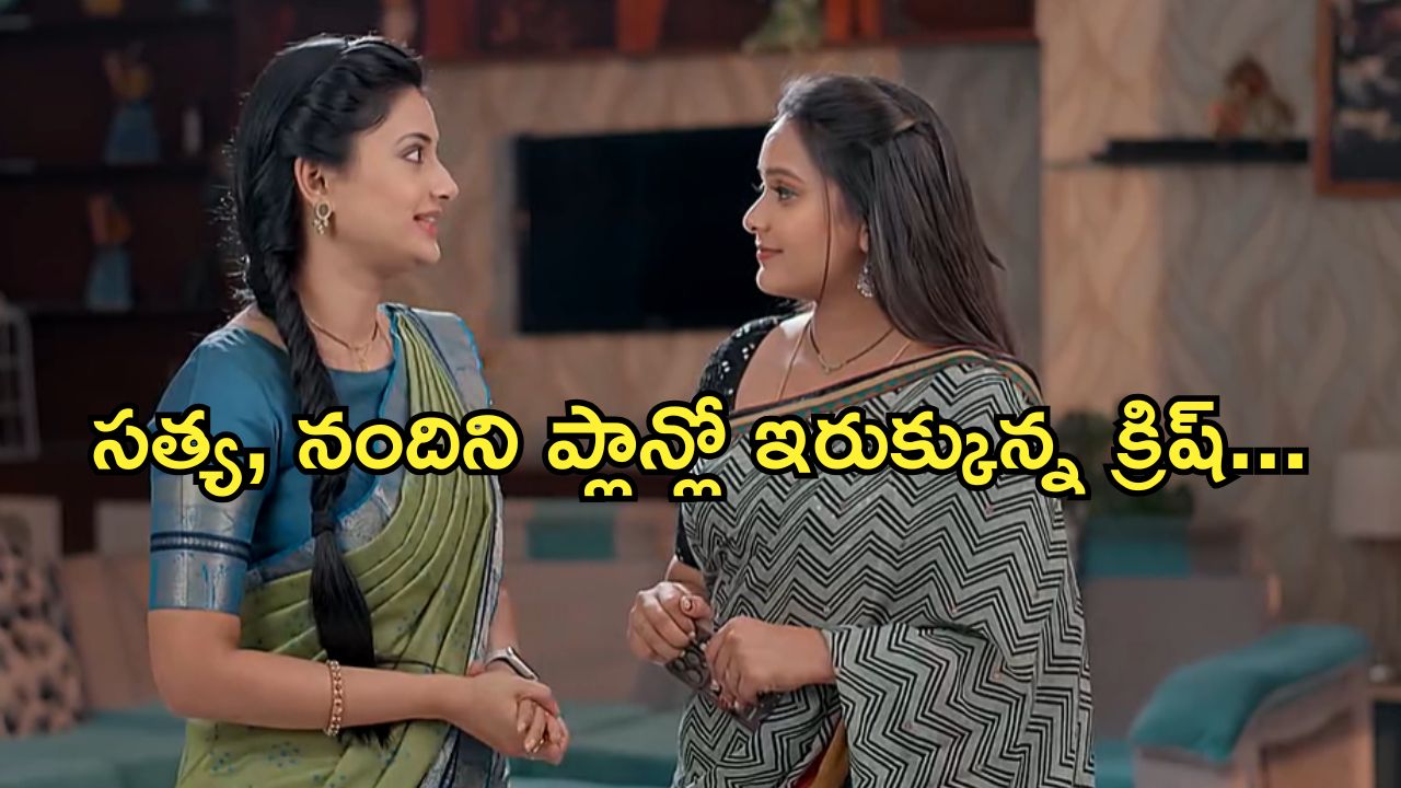 Satyabhama Today Episode : క్రిష్ ను ఏడ్పించిన సత్య.. అదృశ్య శక్తిగా ఆడుకున్న నందిని..