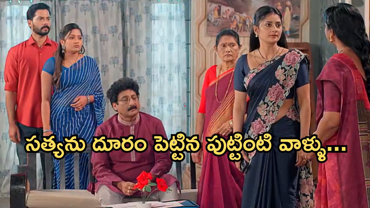 Satyabhama Today Episode : సత్యకు పుట్టింట్లో అవమానం.. భార్యగా అండగా క్రిష్..