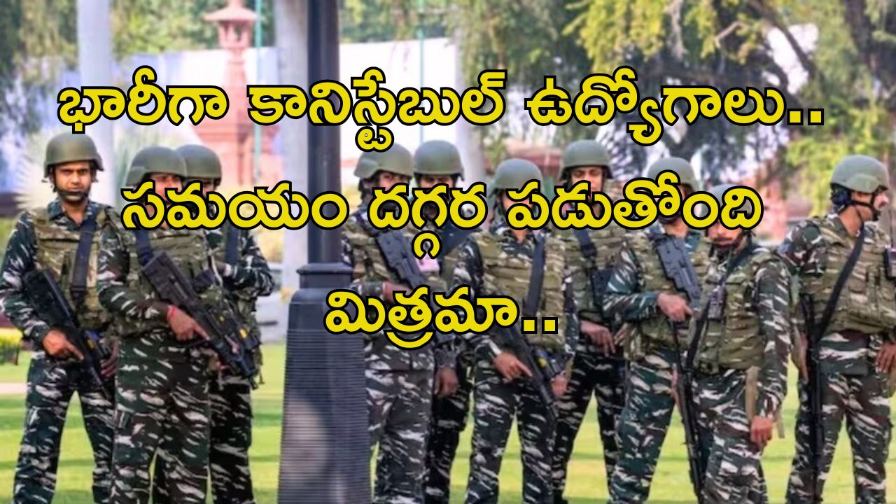 Jobs In CISF: 1124 కానిస్టేబుల్ ఉద్యోగాలకు అప్లై చేసుకున్నారా..? సమయం దగ్గర పడుతోంది మిత్రమా…