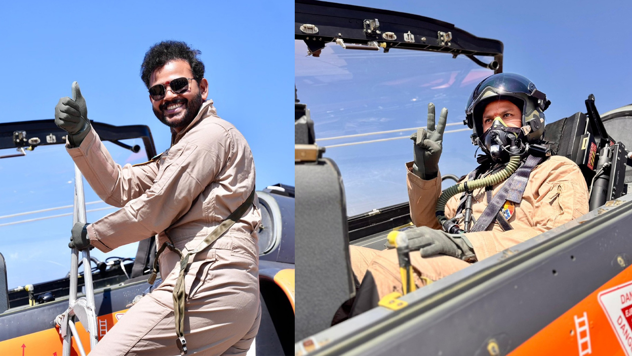 Minister Ram Mohan Naidu : ఈ యుద్ధ విమానం మేడ్ ఇన్ ఇండియా – ఫైటర్ జెట్ నడిపిన రామ్మోహన్ నాయుడు