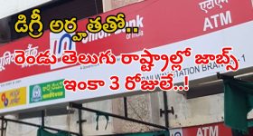 UNION BANK: డిగ్రీ అర్హత ఉంటే చాలు భయ్యా.. రెండు తెలుగు రాష్ట్రాల్లో భారీగా జాబ్స్.. మూడు రోజులే ఛాన్స్