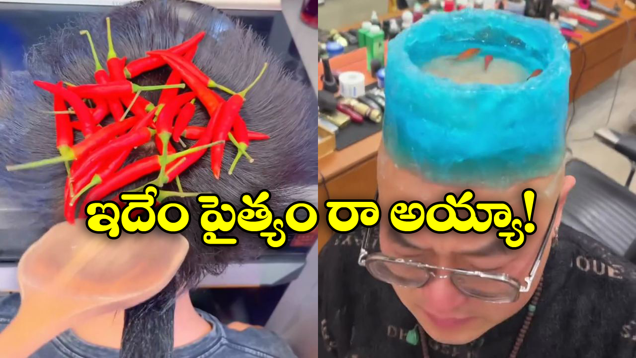 Funny hairstyle: నాన్ స్టిక్ పాన్, ఫిష్ ఎక్వేరియం.. ఇవేం హెయిర్ స్టైల్స్ రా బాబూ!