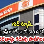 BANK OF BARODA: గుడ్ న్యూస్.. బ్యాంక్ ఆఫ్ బరోడాలో భారీగా ఉద్యోగాలు.. దరఖాస్తు గడువు పొడగింపు