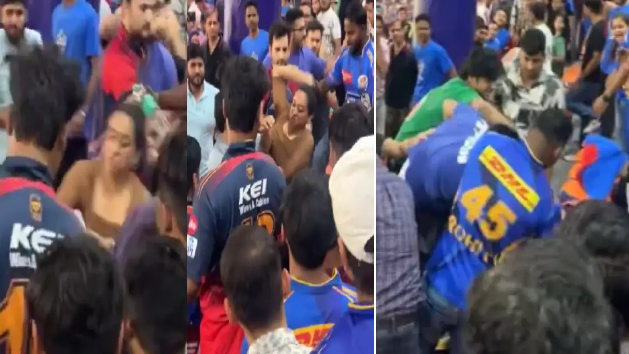 Fans Fight at Stadium: స్టేడియంలో యువకుడ్ని దారుణంగా కొట్టిన కిలాడి లేడి