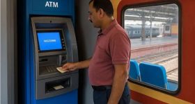 First Train ATM: దేశంలో తొలిసారి..  రైలులో ఏటీఎం