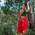Vishnu Priya: ఎర్ర కోక పచ్చ జాకెట్లో సొగసులను ఆరబోసిన విష్ణుప్రియ.. కేక కేకంతే..