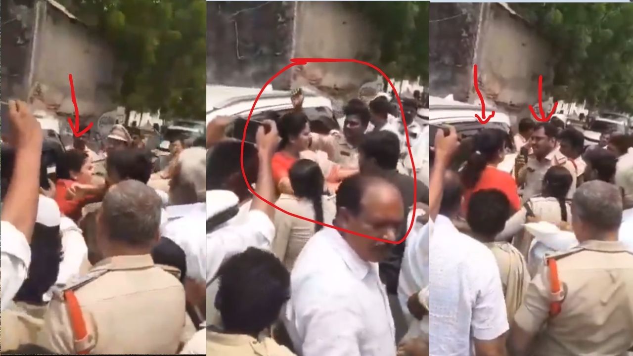 AP : సీఐని తోసేసిన విడదల రజినీ.. రెచ్చిపోయిన పోలీసులు..