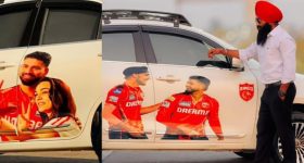 Shreyas Iyer : సర్పంచ్ సాబ్ క్రేజ్ మామూలుగా లేదుగా.. పంజాబ్ కార్లపై అయ్యర్ ఫోటోలు
