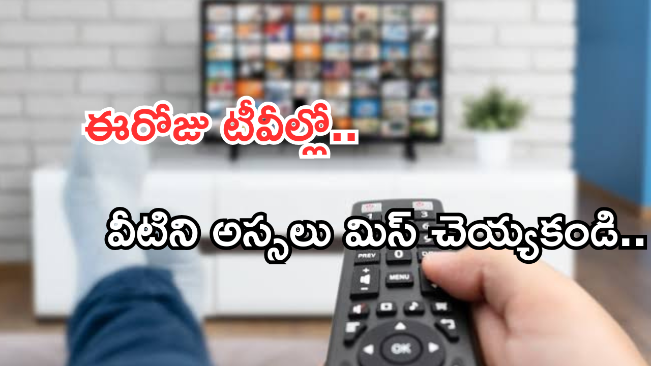 Today Movies in TV : ఈరోజు టీవి ఛానెల్లో వచ్చే సినిమాలు.. మాస్ ఆడియన్స్ ఫుల్ కిక్కే..