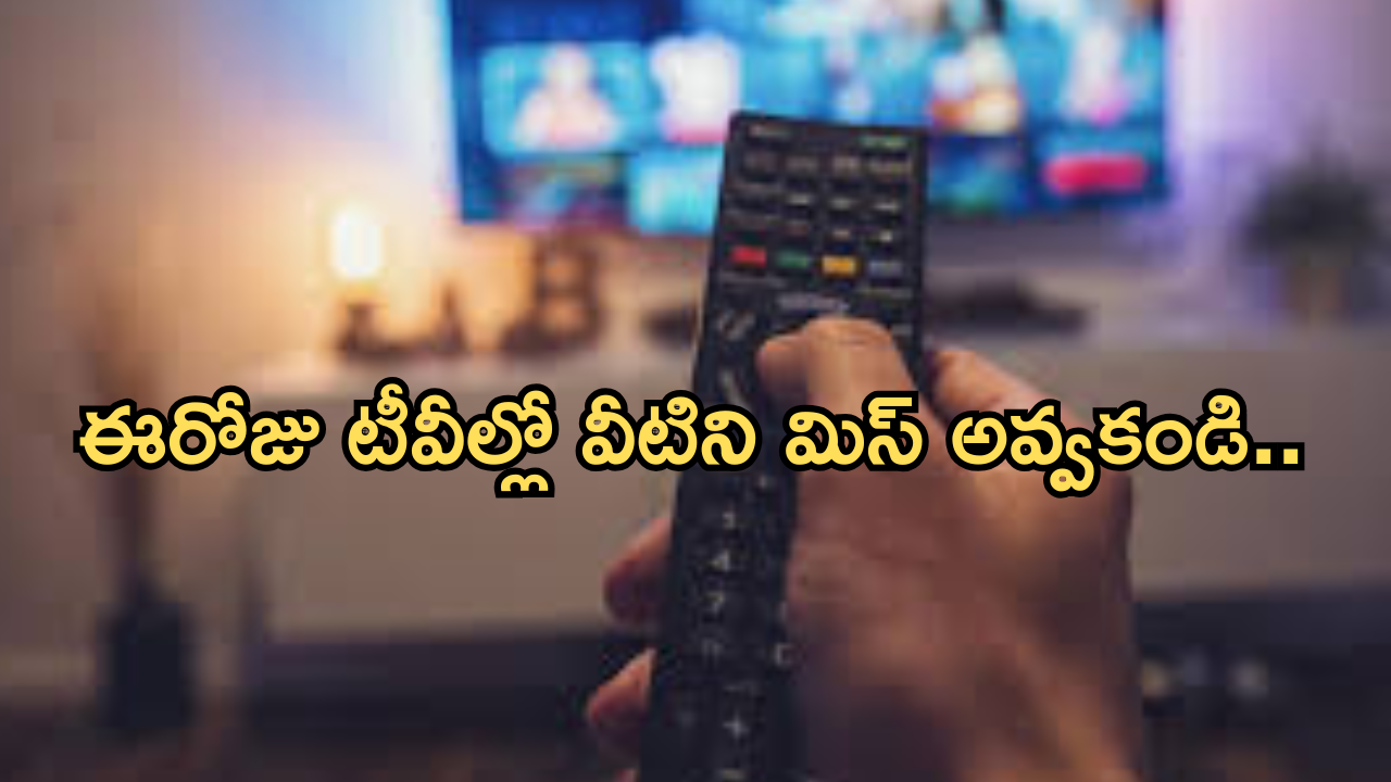 Today Movies in TV : ఈరోజు టీవి ఛానెల్లో వచ్చే సినిమాలు.. మెగా ఫ్యాన్స్ కు పునకాలే..