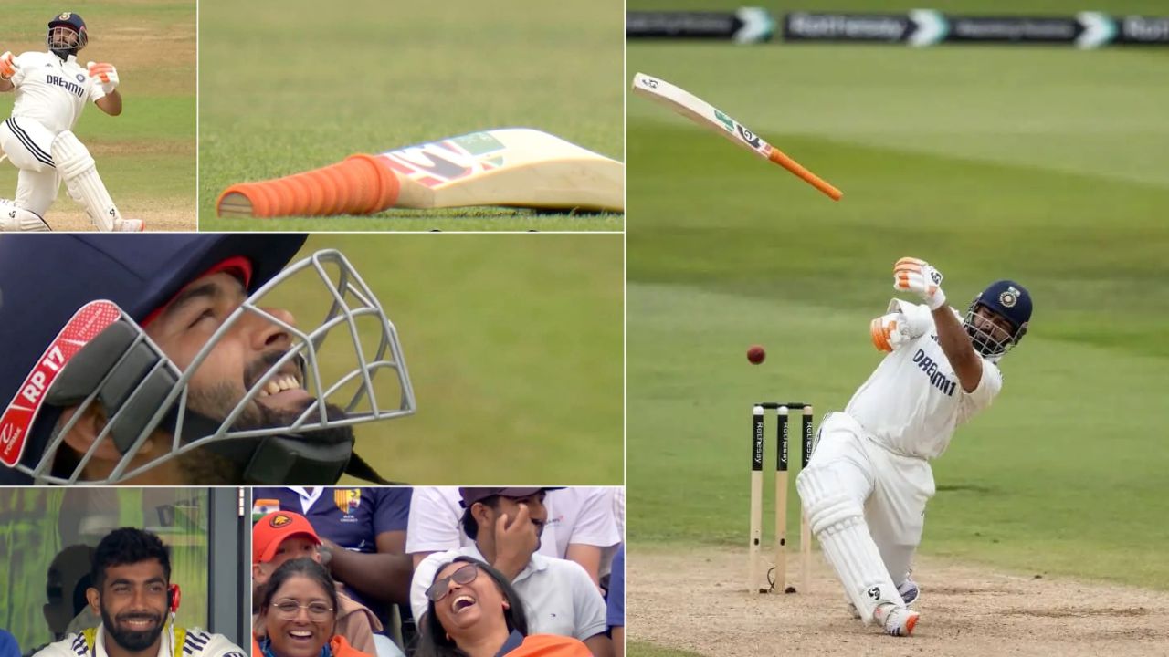 Rishabh Pant : మరోసారి నీరజ్ చోప్రా లాగా మారిన రిషబ్ పంత్… ఈ సారి 70 మీటర్ల ఎత్తుకు బ్యాట్.. కొంచెం అయితే సిక్స్ వెళ్లేదే!